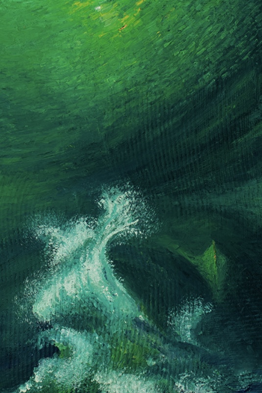 GENESIS OF INSPIRATION – 2 - AZZURRO Silk Scarf 65x65cm - Image 3