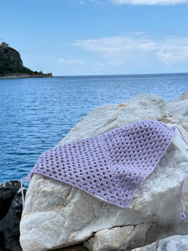 NÉMA Crochet Scarf – Lavender Mist