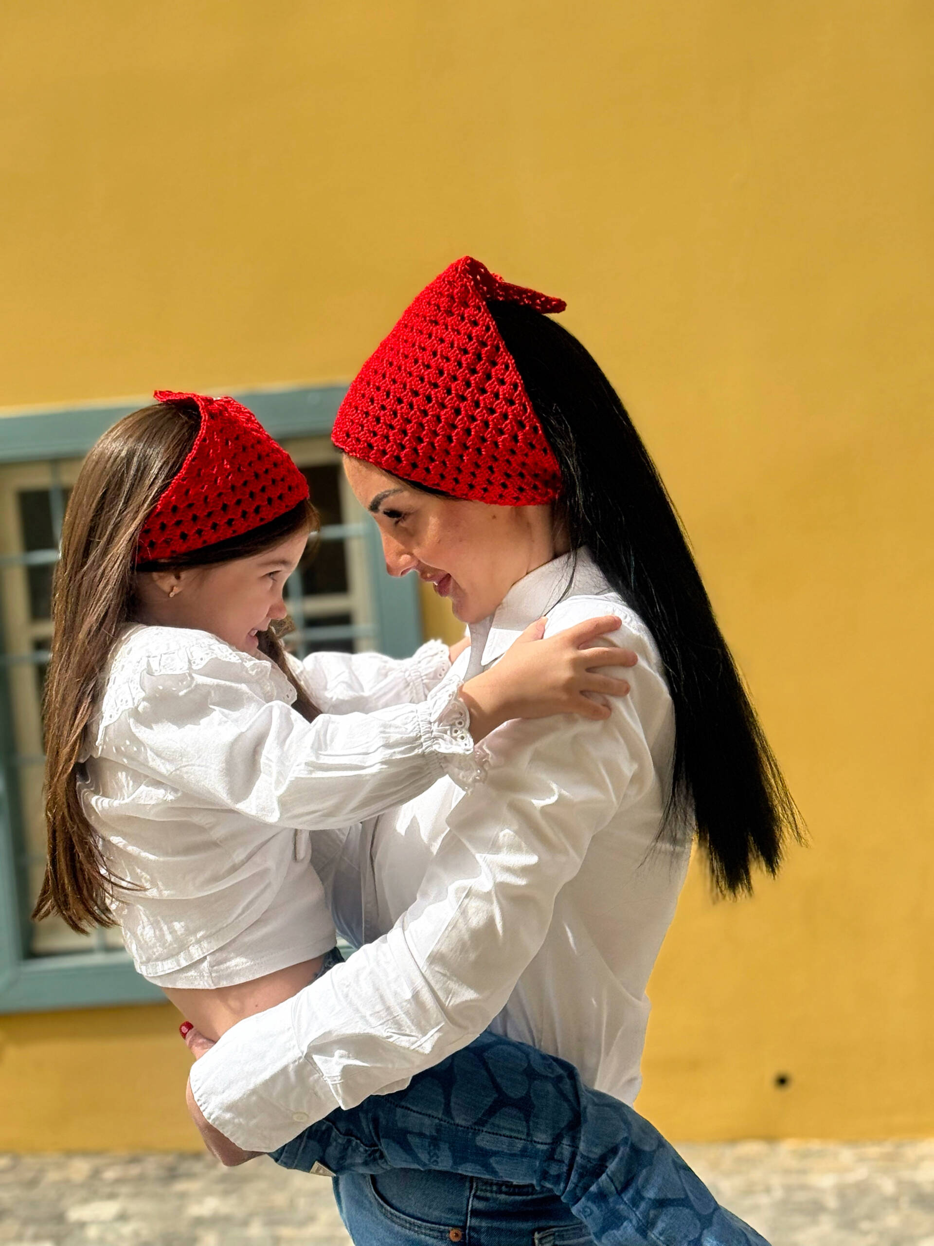 NÉMA Crochet Scarf – Poppy Red - Image 3